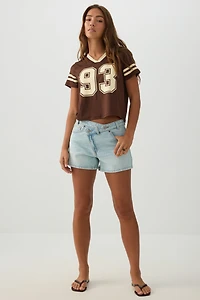 T-shirt sport en maille à col V