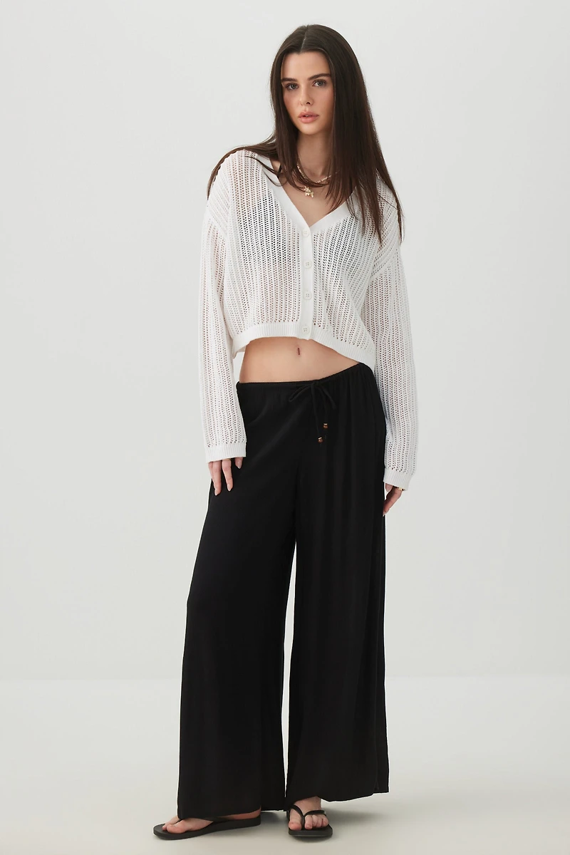 Cardigan carré boutonné en maille