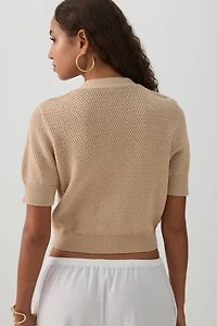 Cropped Cardigan with Starfish Buttons