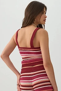 Camisole rayée tricotée