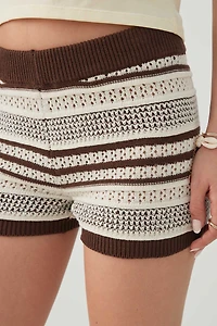 Short rayé tricot