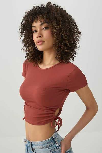 Ruched Side Ultra Crop Top