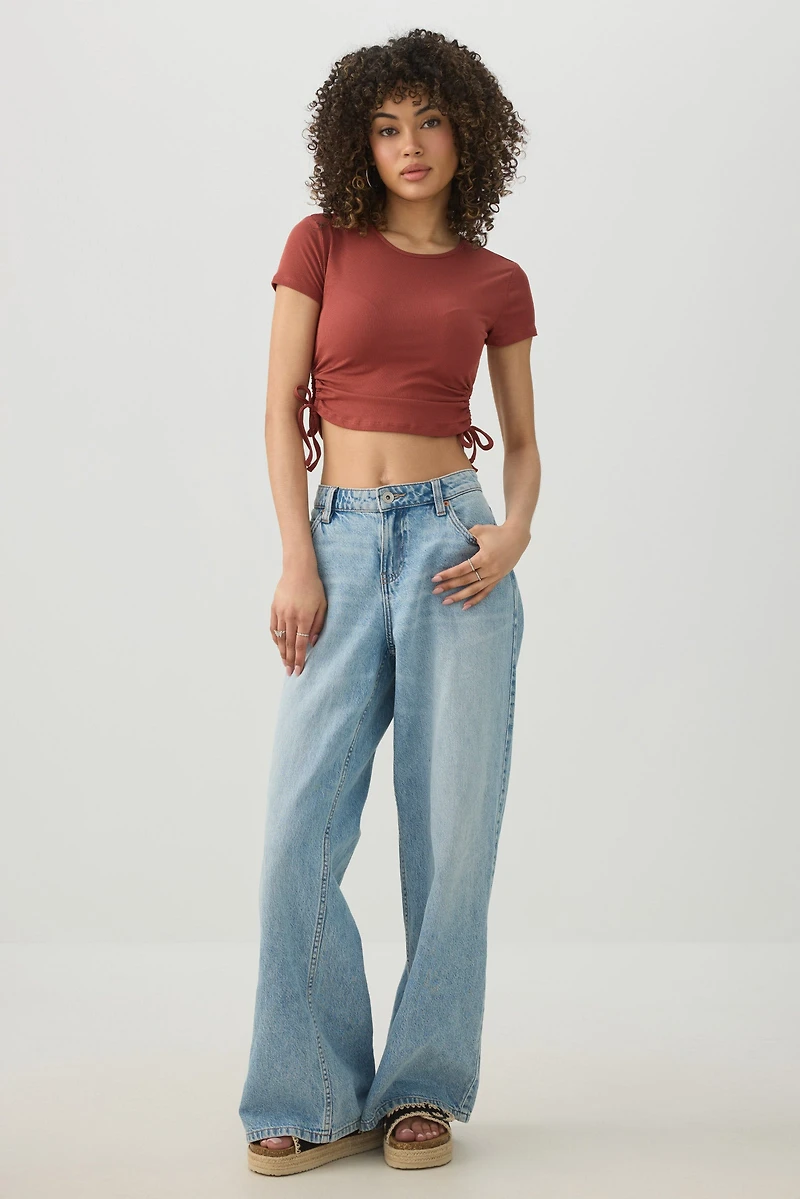 Ruched Side Ultra Crop Top