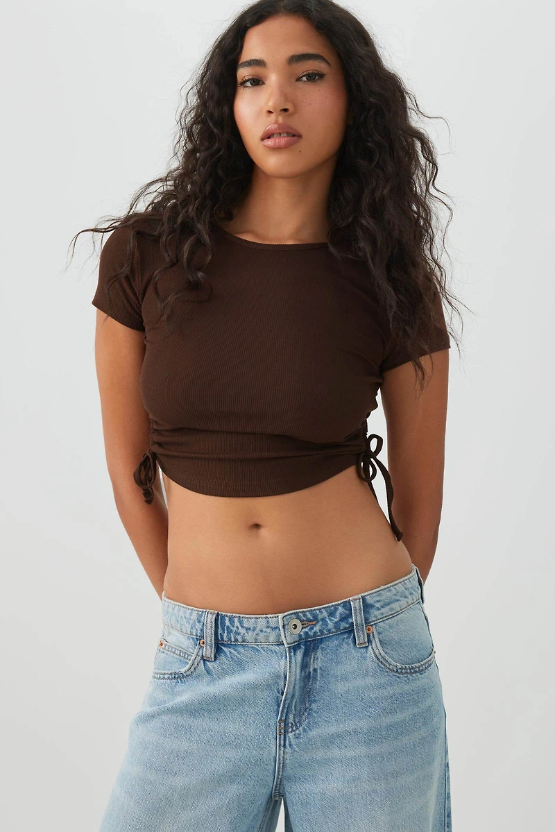 Ruched Side Ultra Crop Top