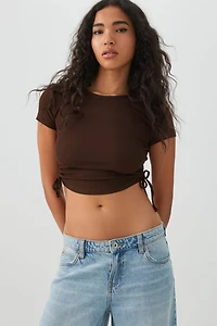 Ruched Side Ultra Crop Top