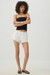 Cropped Ruched Tube Top