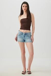 Cropped Ruched Tube Top