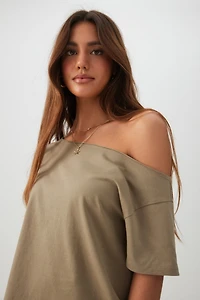 T-shirt à épaules dénudées en jersey