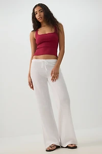Camisole côtelée courte Basic