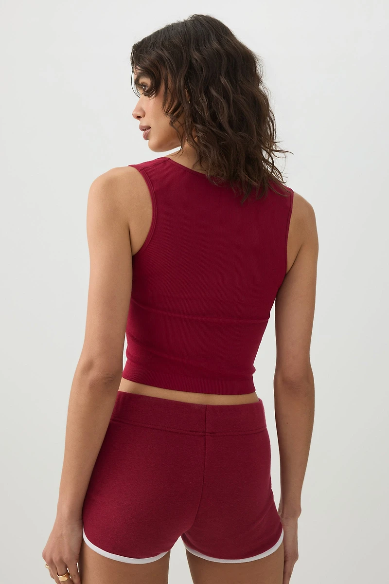 Seamless Ribbed Trapeze Tank Top