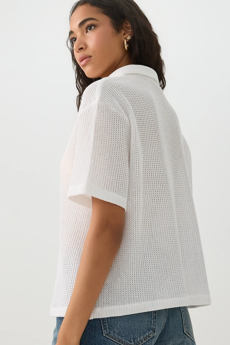 Chemise surdimensionnée en crochet