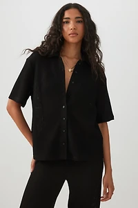 Chemise surdimensionnée en crochet