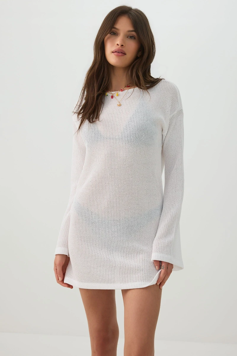 Textured Knit Mini Dress