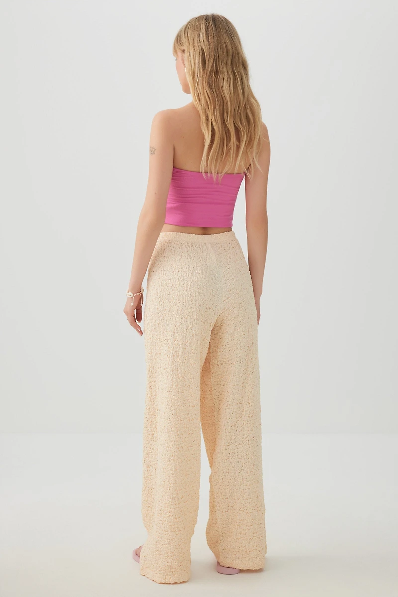 Textured Straight Leg Knit Pants