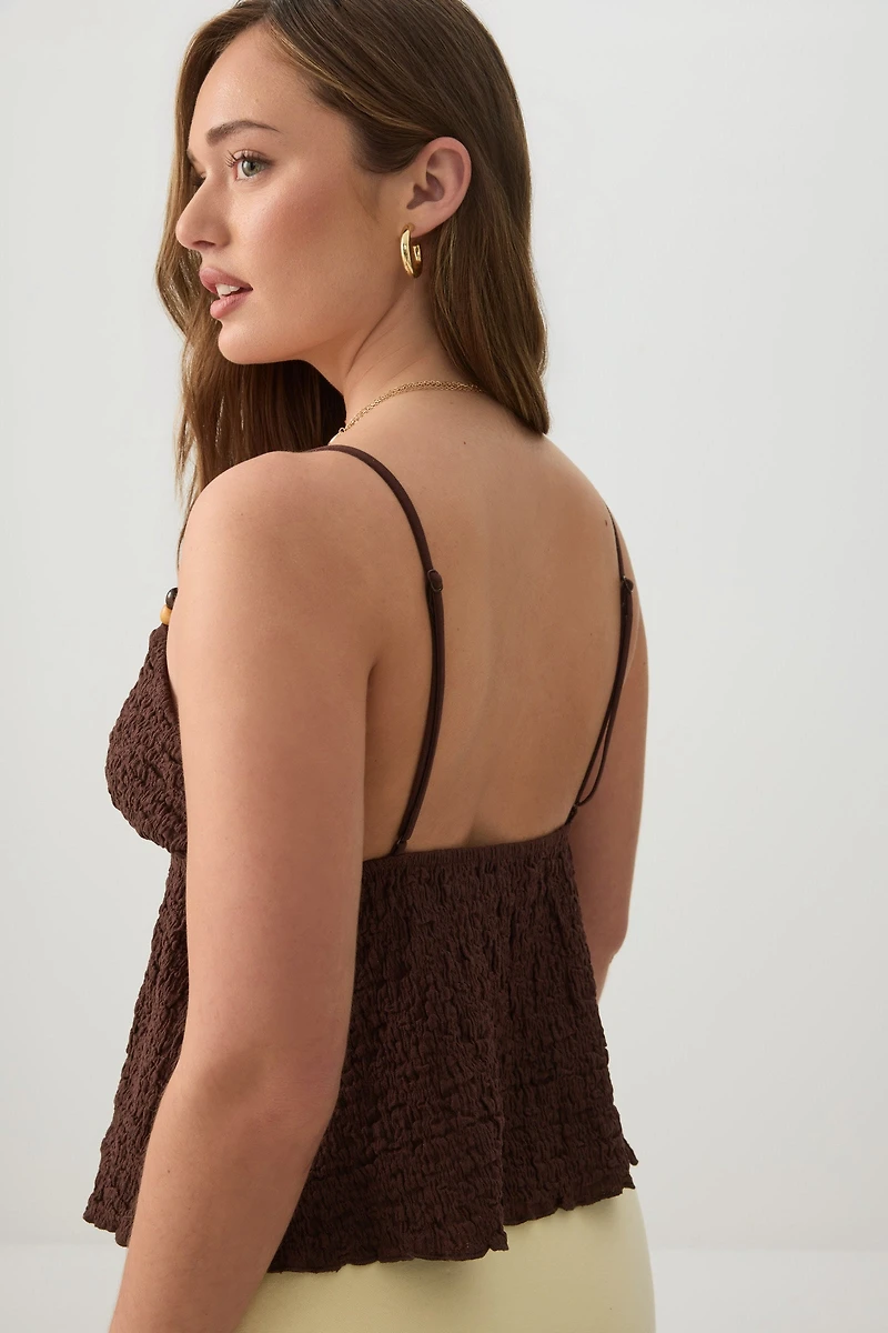 Camisole texturée à perles
