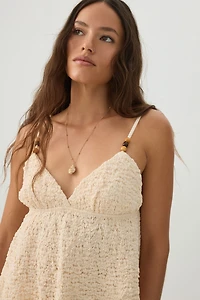 Textured Beaded Tank Top