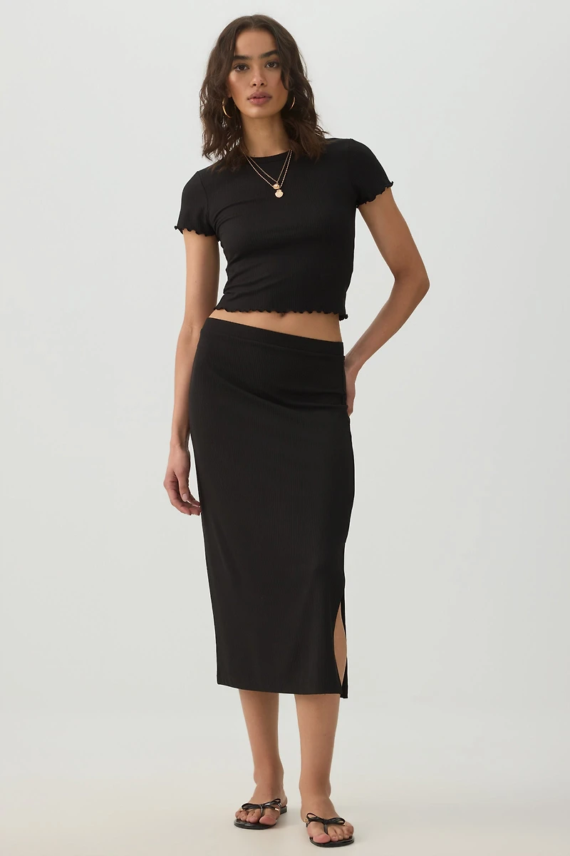 Ultra Crop Rib T-Shirt