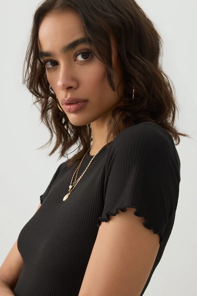 Ultra Crop Rib T-Shirt