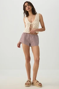 Low Rise Poplin Boxer Shorts