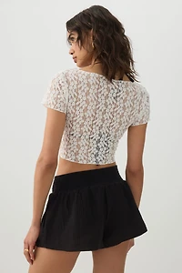 Short évasé taille haute