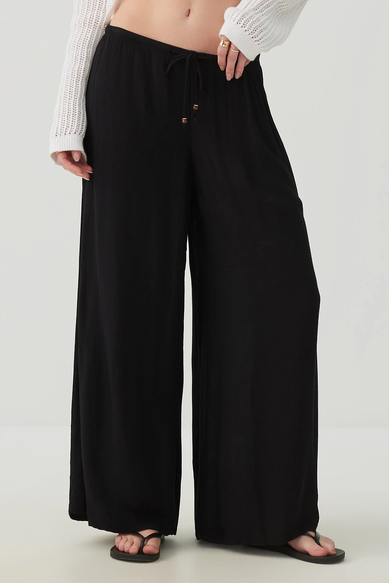 Mid Rise Wide Leg Pants