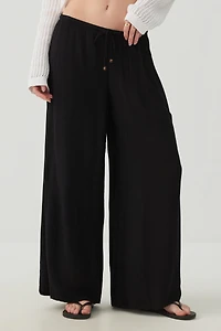 Mid Rise Wide Leg Pants
