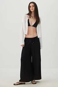 Mid Rise Wide Leg Pants