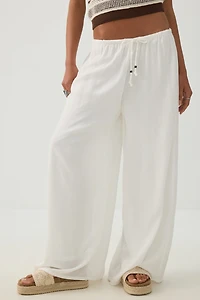 Mid Rise Wide Leg Pants