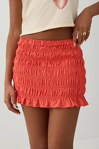 Jupe mini smockée