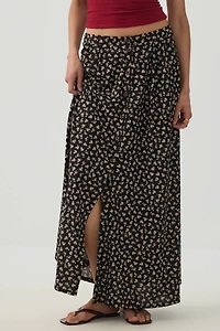 Knit Crepe Maxi Skirt