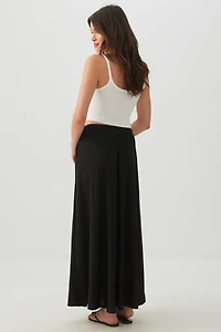 Knit Crepe Maxi Skirt