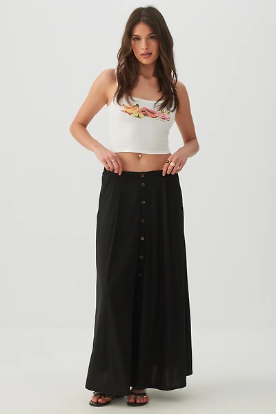 Knit Crepe Maxi Skirt