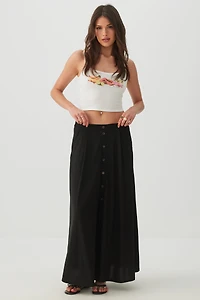 Knit Crepe Maxi Skirt