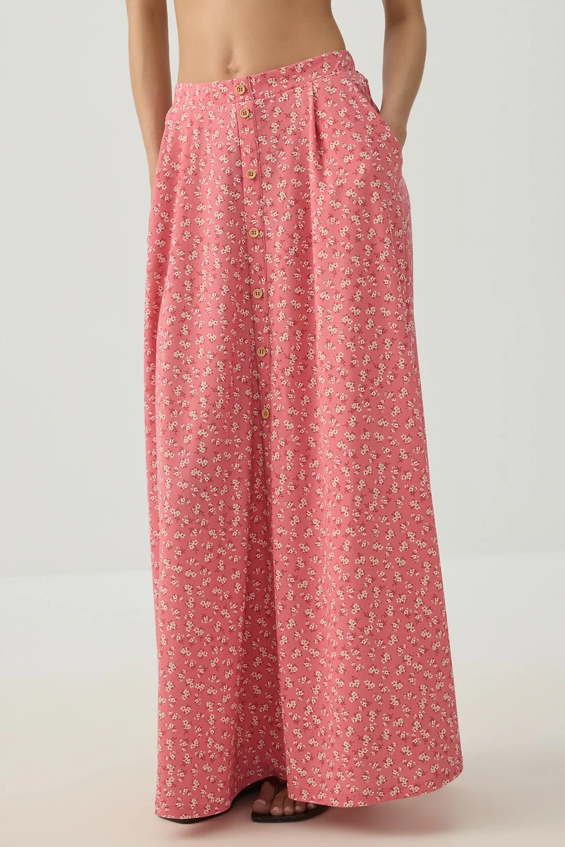 Knit Crepe Maxi Skirt