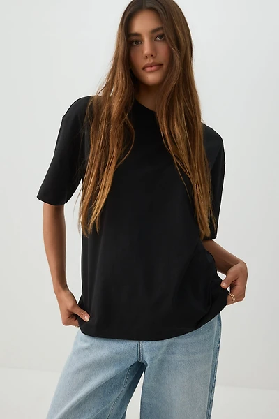 Basic Boxy Crew Neck T shirt