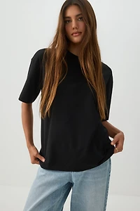 Basic Boxy Crew Neck T shirt