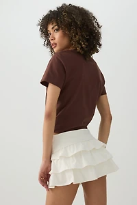 Ruffled Knit Skort