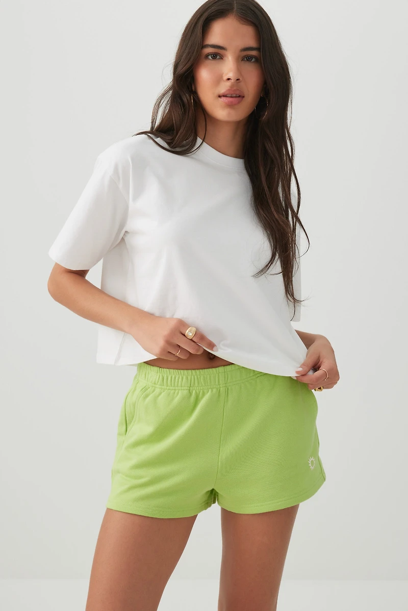 Short en tricot blanc