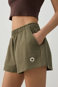 Short en tricot imprimé