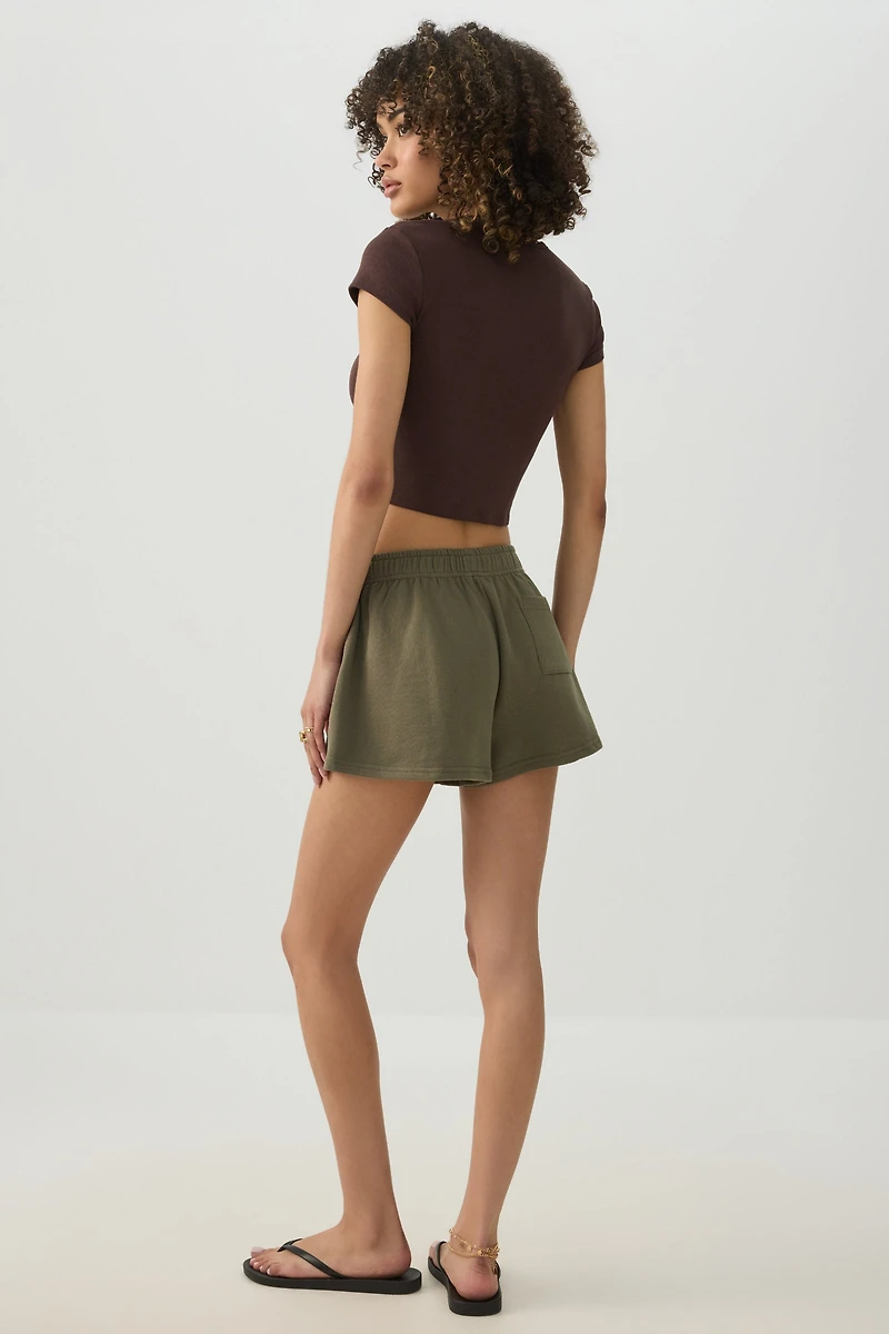 Short en tricot imprimé
