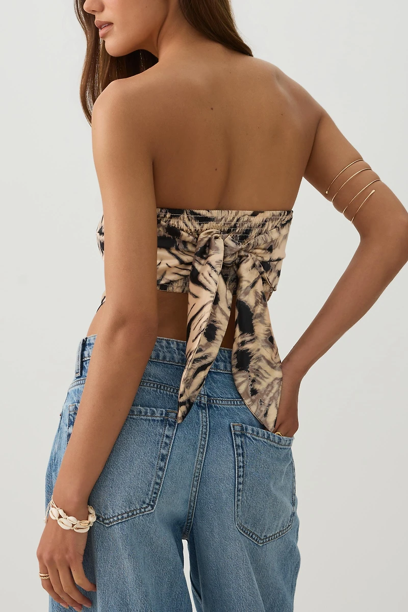 Satin Bandeau Tube Top