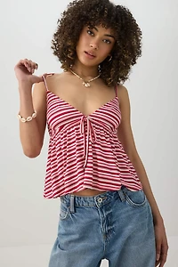 Striped Babydoll Tank Top