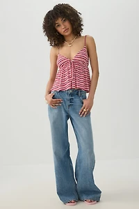 Striped Babydoll Tank Top