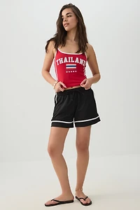 Contrast Trim Thailand Tank Top