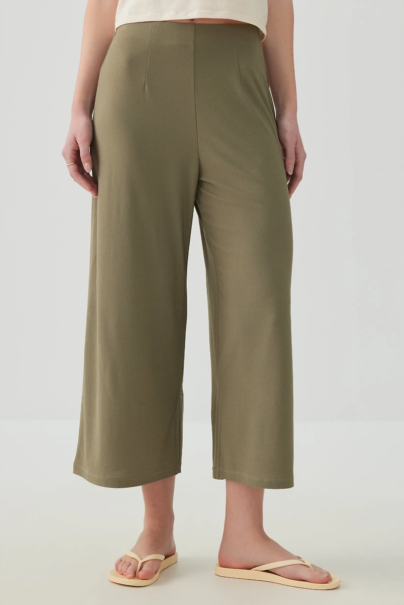 Knit Crepe Culottes