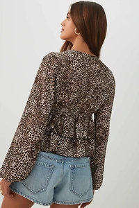 Chiffon Tie Front Top