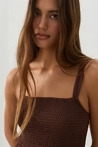 Eyelet Tiered Smocked Maxi Dress