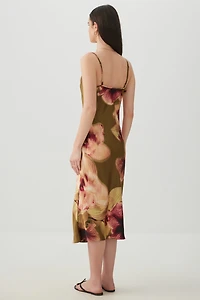 Midi Satin Slip Dress