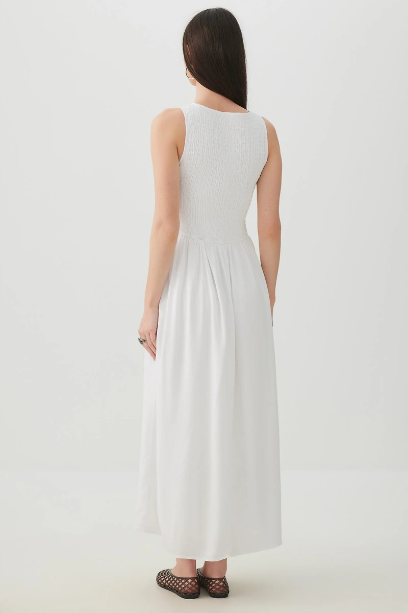 Smocked Halter Midi Dress