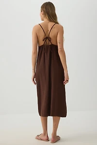Airy V Neck Midi Dress